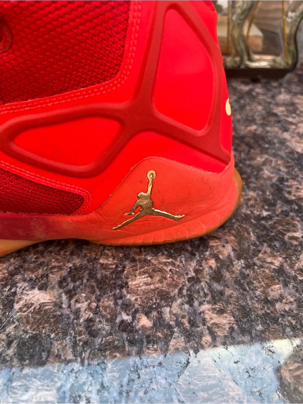 Nike Air Jordan Melo M12 Big Apple Mid Red & Gold - Mens 13